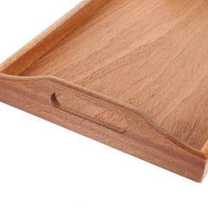 Bandeja Cuadrada de Madera de Mango de 33 cm x 22 cm, de un Solo Nivel, Apta para Lavavajillas, Diseño Moderno, Acabado Pulido, Vajilla - Product Image 3