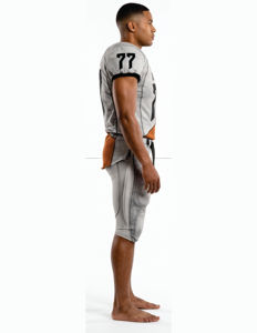 Aureon Sportswear Unisex American Football Jersey Set V-<b>Neck</b> Half Printed Breathable Mesh Moisture Wicking UV Protection 100% - Product Image 4