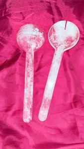 Cuchara y Tenedor de Resina Hechos a Mano de Buena Calidad, con Acabado Espejo, Ecológicos, para Servir en Fiestas y Cocina, Personalizables - Product Image 2