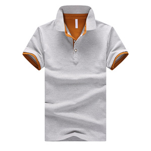 Men's Black And <b>Orange</b> Color Blocked <b>Polo</b> Shirt Short Sleeve Quick Dry Knitted 100% Polyester Casual With Logo Front - Product Image 6