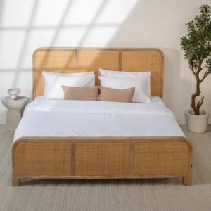 Lit en rotin et bois de manguier Vandana Solace Orion pour des intérieurs de chambre à coucher modernes et élégants et un confort optimal - Product Image 6