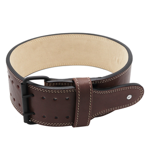 Customizable Double Prong Waist Support Unisex Adjustable Leather Power <b>Belt</b> for <b>Weight</b> Lifting Straight GLOVES City - Product Image 3