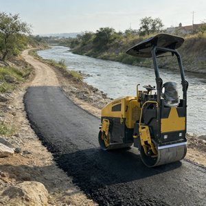 Rullo Compattatore Vibrante a Doppio Tamburo per Asfalto da 330KG - 3000KG con Motore Diesel Changchai e Sistema Completamente Idraulico - Product Image 5