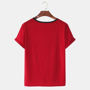 เสื้อยืดแขนสั้นผู้ชายผ้าโพลีเอสเตอร์/คอตตอน น้ำหนัก 220 กรัม ทรงปกติ พิมพ์ลายตัวอักษร ระบายอากาศได้ดี  รับผลิตตามสั่ง ขายส่ง - Product Image 2