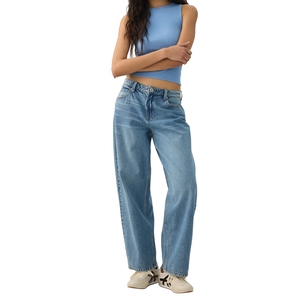 Débardeur court personnalisé en polyester et coton pour femme, coupe ajustée, séchage rapide, respirant, sans manches, col rond, pour le yoga - Product Image 2