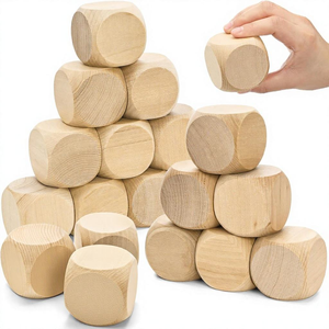 Cubos de Madera sin Acabado, Bloques Cuadrados de Madera Personalizados para Manualidades, Pintura y Decoración - Product Image 1