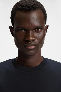 Camiseta de Cuello Redondo Negra Lisa de Alta Calidad para Hombre, 100% Algodón, Anti-Pilling, Manga Corta, Personalizable con Logotipo Estampado en la Parte Delantera, Tejido Formal - Product Image 2