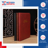 Meilleures ventes, qualité excellente, style moderne, couverture de menu de restaurant en cuir PU fait main, Nexgen Exports, portable, personnalisable