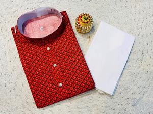 Conjunto de Kurta y Pijama Tradicional para Hombre con Jacquard y Pantalón de Algodón - Product Image 3