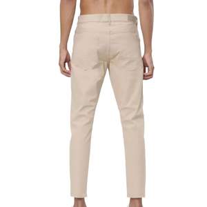 Pantalones Chinos Color Crema Beige para Hombre, Corte Ajustado, Elásticos, Color Claro, Algodón, Pantalones Casuales, Ropa de Boutique Premium - Product Image 2