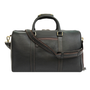Expandable Genuine <b>Leather</b> Vintage Luggage <b>Bag</b> for International Travel Durable Construction 36-55L Capacity Custom Size - Product Image 1