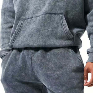 ชุดวอร์มแฟชั่นใหม่ แบบเรียบง่าย สวมใส่สบาย ผ้าฝ้าย 100% แขนยาว  สามารถสั่งทำโลโก้ได้ ผ้าฟอกสี - Product Image 3