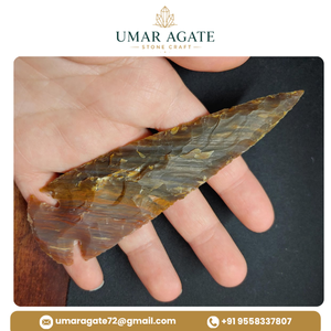 Punta de Flecha de Ágata Única y Elegante, Hecha a Mano con Piedra Natural, Herramienta Espiritual, Regalo - Product Image 2