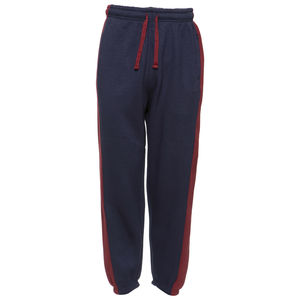 Men's Navy Red Color Block Tracksuit Set Crew Neck <b>Sweatshirt</b> Joggers Casual Autumn Wear Full Sleeve Drawstring Pants - Product Image 6