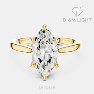 Anillo de Diamante Cultivado en Laboratorio con Corte Marquesa Certificado por IGI de 1.79CT, Oro Blanco de 14K, Color F+, Claridad VS+, Anillo de Compromiso Moderno para Mujer - Product Image 3