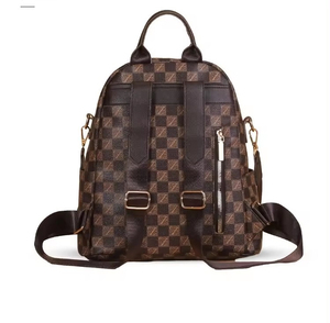Fashionable Women's Mini <b>Backpack</b> Light Gray Square Shape Letter Pattern Zipper Closure Shoulder Strap Daily Use Softback - Product Image 6