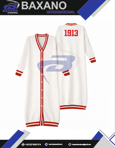 เดลต้า |   ซิกมา |   เสื้อคลุมคาร์ดิแกนลำลองสำหรับฤดูหนาว Theta Sorority ผ้าวูล/อะคริลิก ดีไซน์โดดเด่น เสื้อคลุมคาร์ดิแกนยาวสำหรับผู้หญิง - Product Image 4