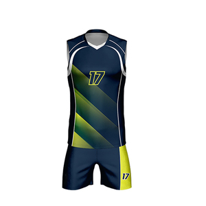 Customized Printed Men's <b>Volleyball</b> Uniform <b>Set</b> Customized Logo Automated Cutting Technology Quick Dry Breathable Comfortable - Product Image 3