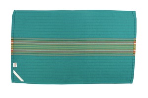Ensemble de serviettes de cuisine réutilisables en coton 100% rayé, rectangulaires, tissées, bleu sarcelle multicolore, séchage rapide, lavables en machine - Product Image 4