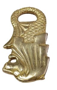 Lion <b>Head</b> Brass Bottle Opener Tribal <b>Style</b> Gold Finish Beer Handcrafted Bar Tool Unique Gift for Drinkers Home - Product Image 4