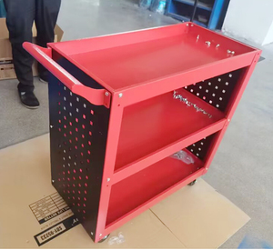 Four-Wheel OBM Customized Auto Repair Mobile Three-Layer Industrial <b>Tool</b> Cart with 300kg Load Capacity - Product Image 2