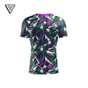 Ventes en gros de rashguards d'arts martiaux personnalisés |   Manches courtes |   Protection anti-UV |   Impression de logo gratuite |   Production rapide - Product Image 6