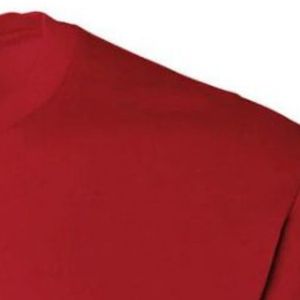 T-shirt rouge uni à col rond et manches courtes pour homme, en coton doux, décontracté, basique, léger, respirant, pour l'été, à porter au quotidien, vente en gros - Product Image 5