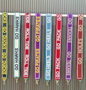 Sangle de sac à bandoulière CRYSTAL CRAFT Star Beaded pour sac à main, pour les jours de match, avec crochets dorés détachables, faite à la main et brodée - Product Image 5