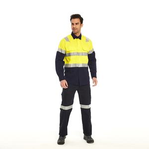 Conjuntos de Camisas de Manga Larga Reflectantes de Alta Visibilidad y Pantalones Cargo, Ropa de Trabajo de Seguridad para Uniformes de Minería - Product Image 5