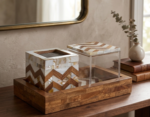 Mother of Pearl Inlay Bakhoor Burner Wooden Incense Burner Arabic Mubkhar <b>Set</b> Ramadan <b>Gift</b> Bakhoor Burner <b>Candle</b> Holder - Product Image 6