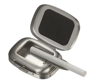 Portable Stainless Steel <b>Ashtray</b> Minimalist Design Compact Case <b>for</b> Cigarette Storage and Use - Product Image 3