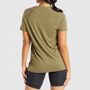 Camiseta Deportiva de Algodón para Mujer al por Mayor, Ropa de Yoga Personalizada, Ropa Deportiva para Gimnasio, Proveedor de Fábrica OEM ODM - Product Image 3