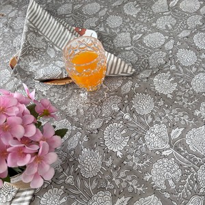 Classic Handmade Floral Cotton <b>Tablecloth</b>-Durable Eco-Friendly Washable Reusable Customized Size Customizable Weddings Home - Product Image 5