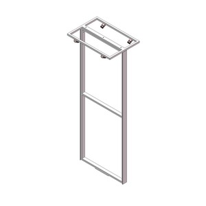 Exhibidor de Azulejos Vertical en Forma de L, de Techo, para Carga Ligera, con Focos, de Hierro Metálico Pulido - Product Image 3