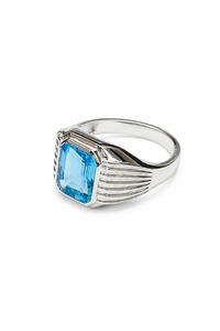 Swiss Blue Topaz <b>Ring</b> in 925 Sterling Silver KLSR12389 - Product Image 2