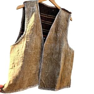 Chaleco Afgano Gris Carbón para Hombre con Bordado Tradicional de Espejos y Detalles de Monedas, Chaleco Tribal Kuchi para Festivales Culturales - Product Image 5