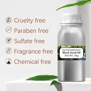 Aceite de Semillas Negras 100% Natural a Base de Plantas, Marca Privada OEM, para el Crecimiento del Cabello, Aceite de Kalonji Prensado en Frío para el Cuidado de la Piel y el Cabello - Product Image 3