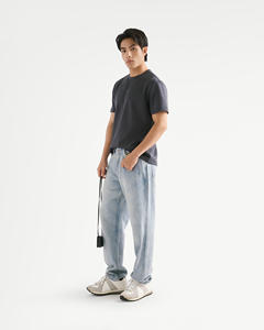 เสื้อยืดคอกลมทรงหลวมพิมพ์ลายสำหรับผู้ชาย ผ้าโพลีเอสเตอร์/คอตตอนเนื้อหนา ระบายอากาศได้ดี เป็นมิตรกับสิ่งแวดล้อม สไตล์สตรีทแวร์ - Product Image 5