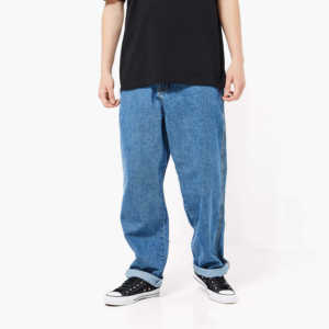 Jeans en denim de qualité supérieure, coupe ample, couleur unie, légers et respirants - Product Image 2