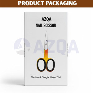 Ciseaux à ongles et à sourcils en acier inoxydable avec manche ombragé, outil de beauté de précision pour la manucure et les soins du visage - Product Image 4