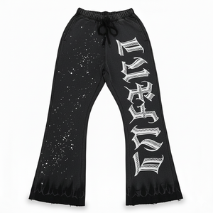 Street Wear Custom screen Printed <b>Oversized</b> Wide Leg Baggy Double Waist <b>Jogger</b> for men's cheap price comfortable and breathable - Product Image 1