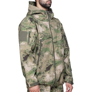 Custom Softshell <b>Jacket</b> Full Dye Heat Transfer <b>Camo</b> Jungle Print Water Resistant Oem Odm Manufacturer - Product Image 2