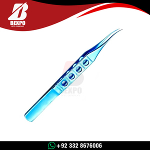 Pinzas de Sutura Anguladas McPherson Premium de Acero Inoxidable, Herramienta Oftálmica para Micro Suturas, Instrumentos Quirúrgicos con Certificación CE ISO - Product Image 5