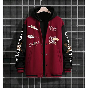 OEM/ODM High Quality Wholesale New Design Plus Size <b>Men</b> <b>Jacket</b> Cotton <b>Long</b> Sleeve Print <b>Jacket</b> <b>Mens</b> - Product Image 4