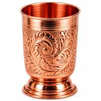 R.K. INTERNATIONAL Tasse à café classique en cuivre pur, artisanale et gravée |   Cadeau d'affaires gravé, écologique, anti-fuite et léger
