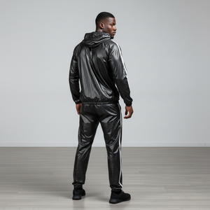 Ensemble de combinaison de sauna tendance de qualité professionnelle, ultra-léger, en tissu durable, avec taille élastique solide, pour l'entraînement de boxe et la perte de poids - Product Image 4