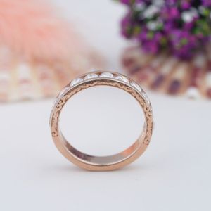 High Quality <b>925</b> Sterling <b>Silver</b> Luxury Design D Color Vvs Moissanite Engagement Wedding Gift <b>Ring</b> Rose Gold for Certified - Product Image 5