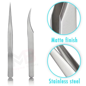 Pinzas para Extensión de Pestañas Más Vendidas, Pinzas de Acero Inoxidable, Ligeras y Duraderas, Embalaje Personalizado - Product Image 6