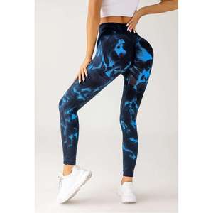 Pantalones de yoga de cintura media con costuras, efecto levantacola, con cordón, ajuste holgado, de secado rápido, para mujer, al por mayor - Product Image 6