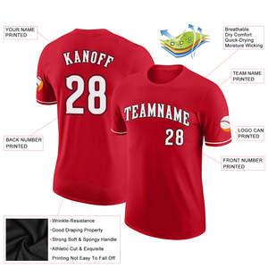 Camiseta Deportiva Personalizada con Etiqueta Privada, Jersey Inspirado en el Béisbol con Nombre y Número, Camisetas para Hombre, Impresión, Suministro al por Mayor - Product Image 2